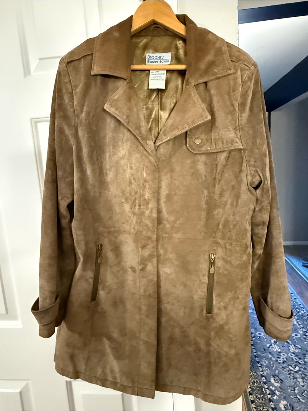 Brown Faux-Suede Women's Coat